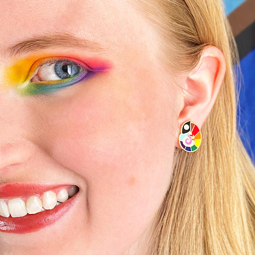 Carmel's Colourful Enamel Stud Earrings