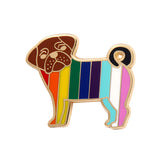 Pebbles the Progressive Pug Enamel Pin