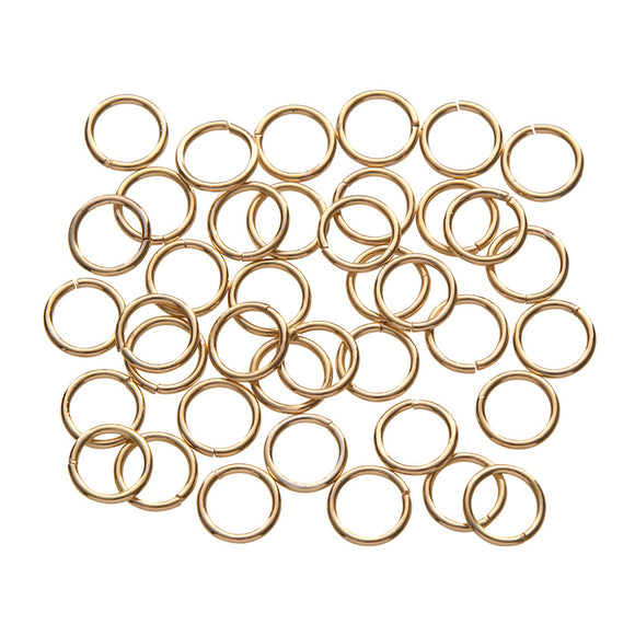 Jump Ring Pack  (7mm) - 40 Piece (Gold)