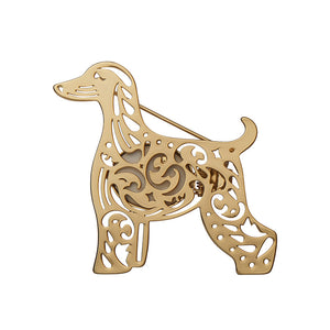 Ainslee the Afghan Hound Scent Brooch