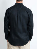 DESTii Black Long Sleeve Linen Shirt