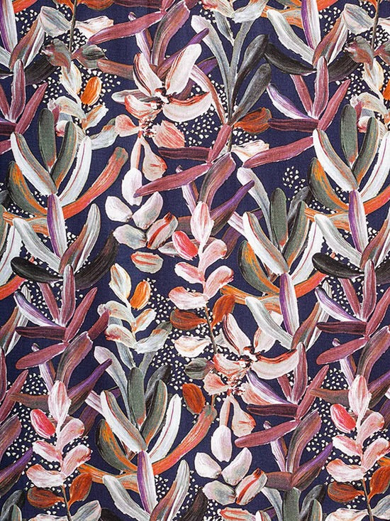 Protea Navy Pocket Square
