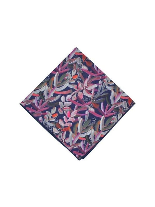 Protea Navy Pocket Square