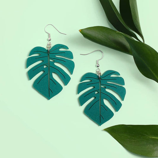 Monstera Leaf Earrings