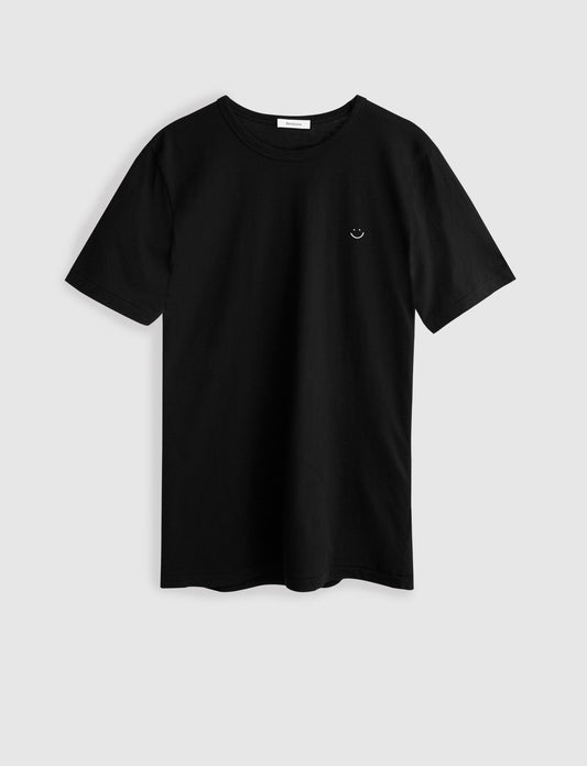 Classic Crew Tee Black Smiley