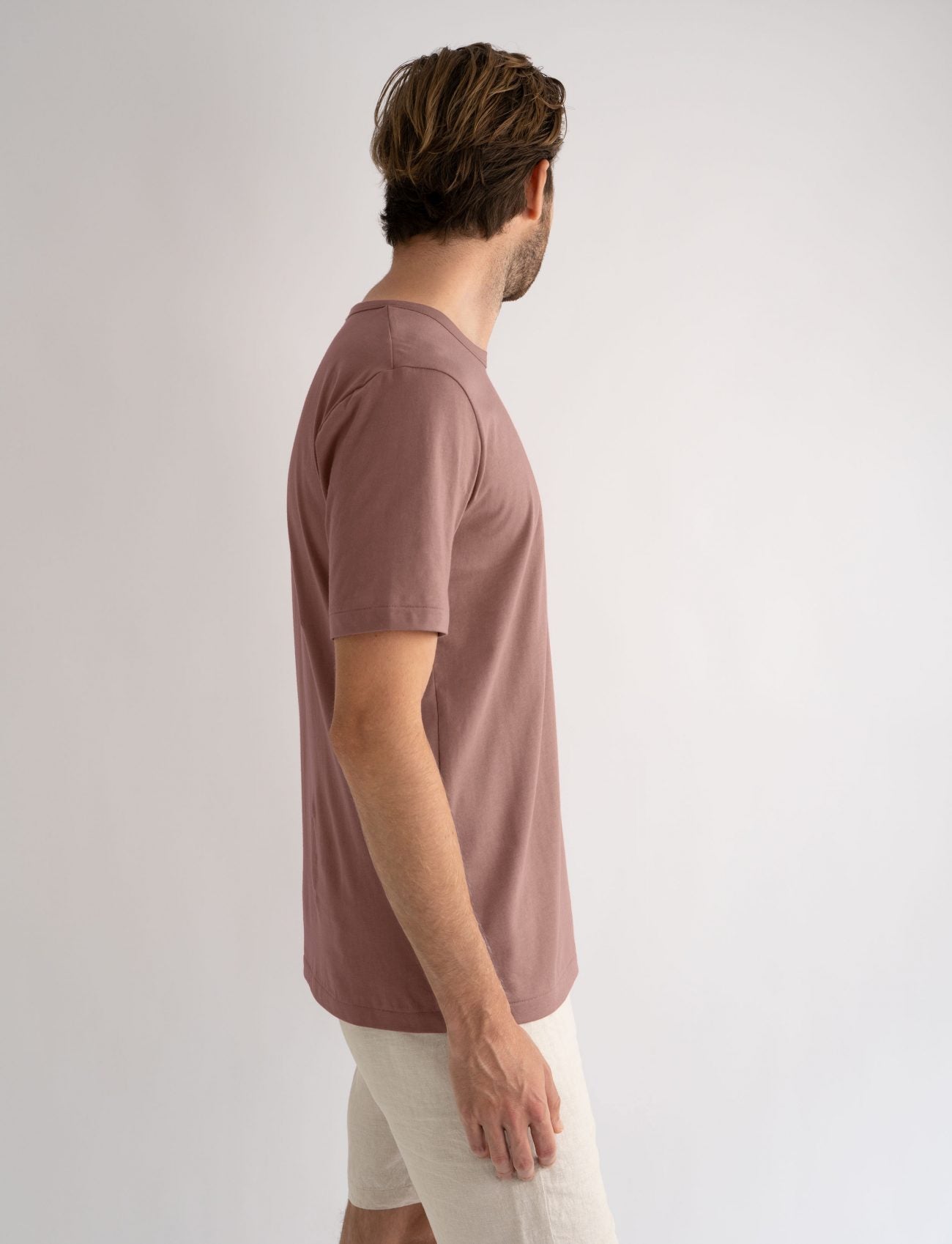 Classic Crew Tee Burgundy Smiley