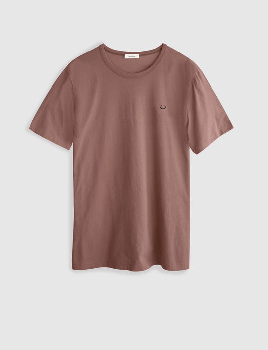 Classic Crew Tee Burgundy Smiley