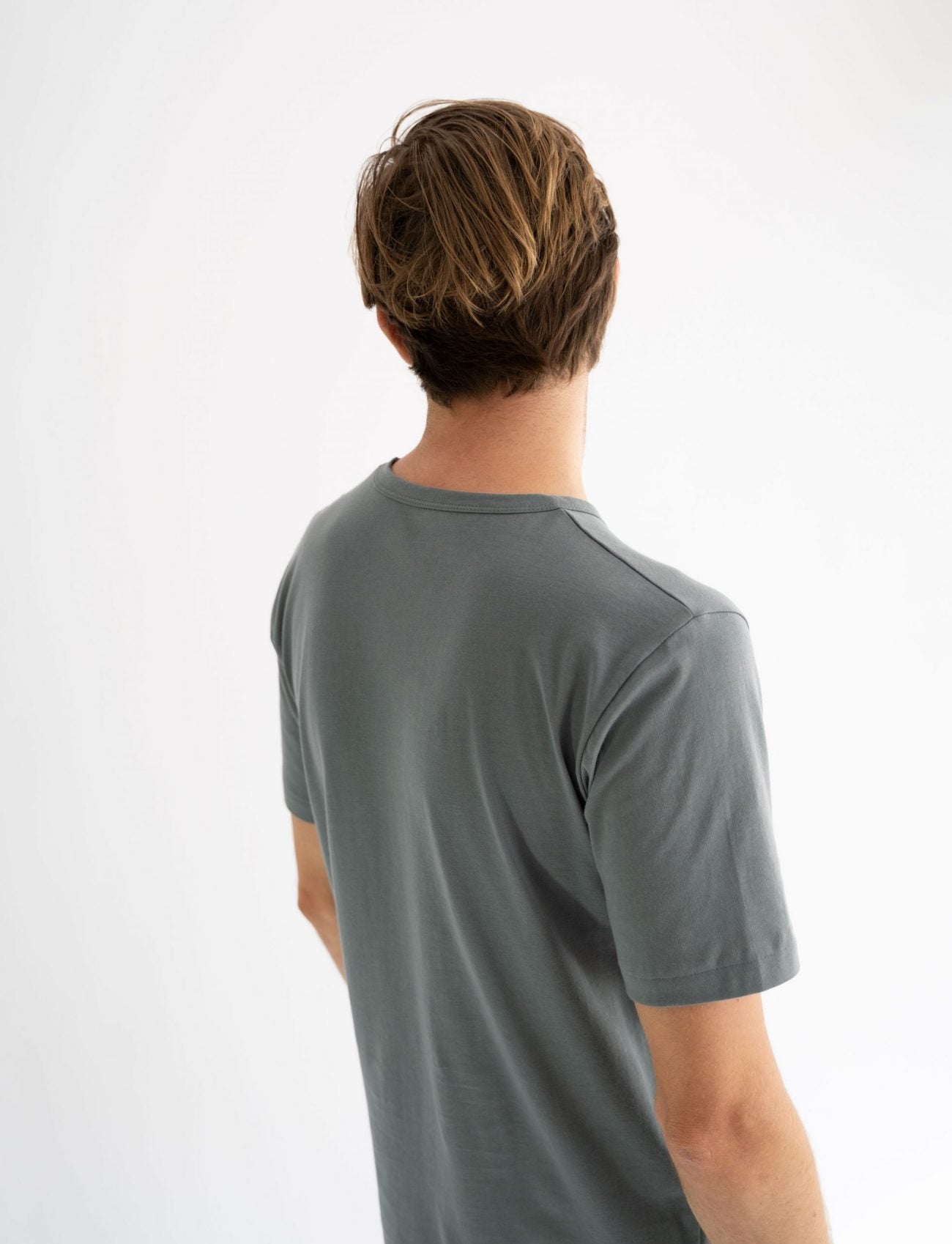 Classic Crew Tee Charcoal Blue Smiley