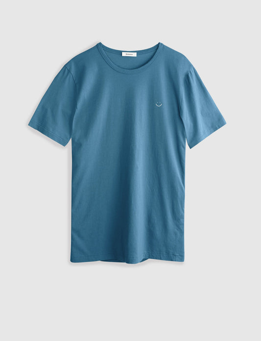 Classic Crew Tee Cobalt Smiley