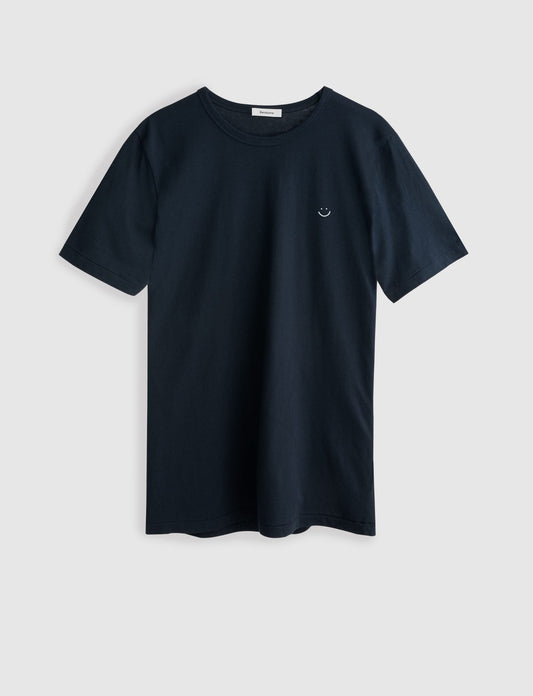 Classic Crew Tee Navy Smiley