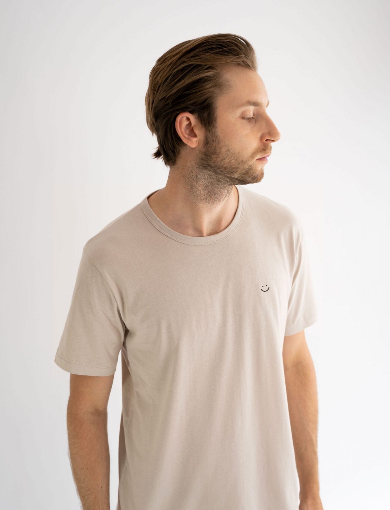 Classic Crew Tee Stone Smiley
