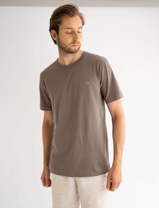 Classic Crew Tee Umber Smiley