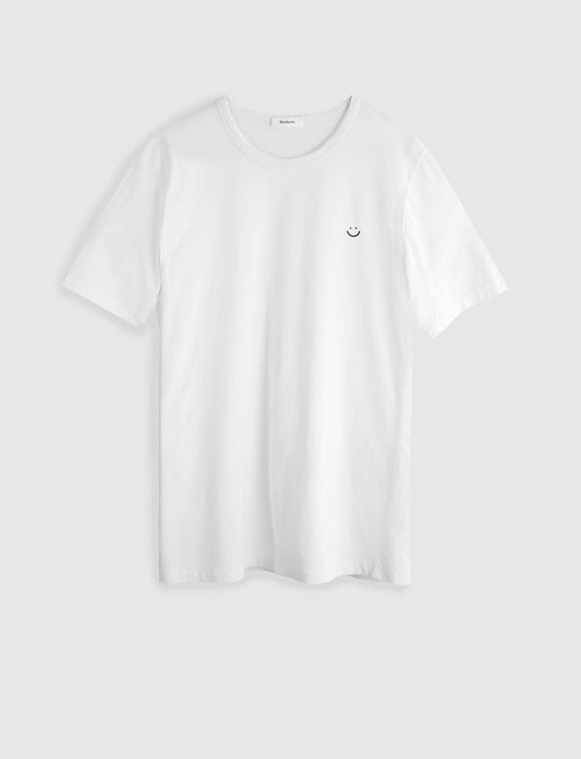 Classic Crew Tee White Smiley