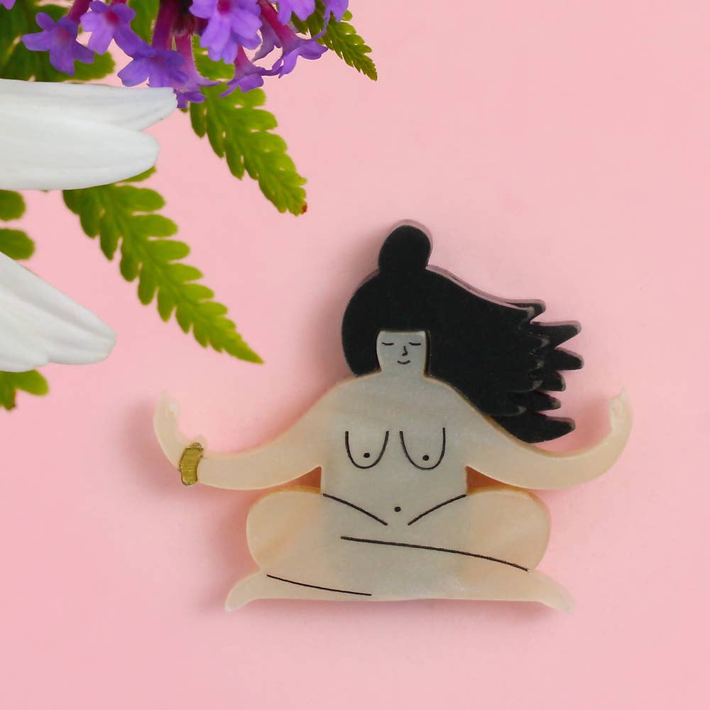 Naked Yoga Brooch